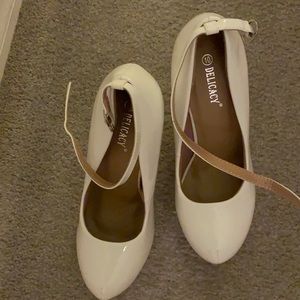 6”high heel white